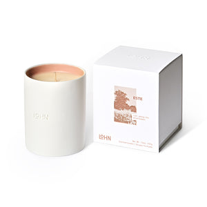 beautiful scented candle with essential oils