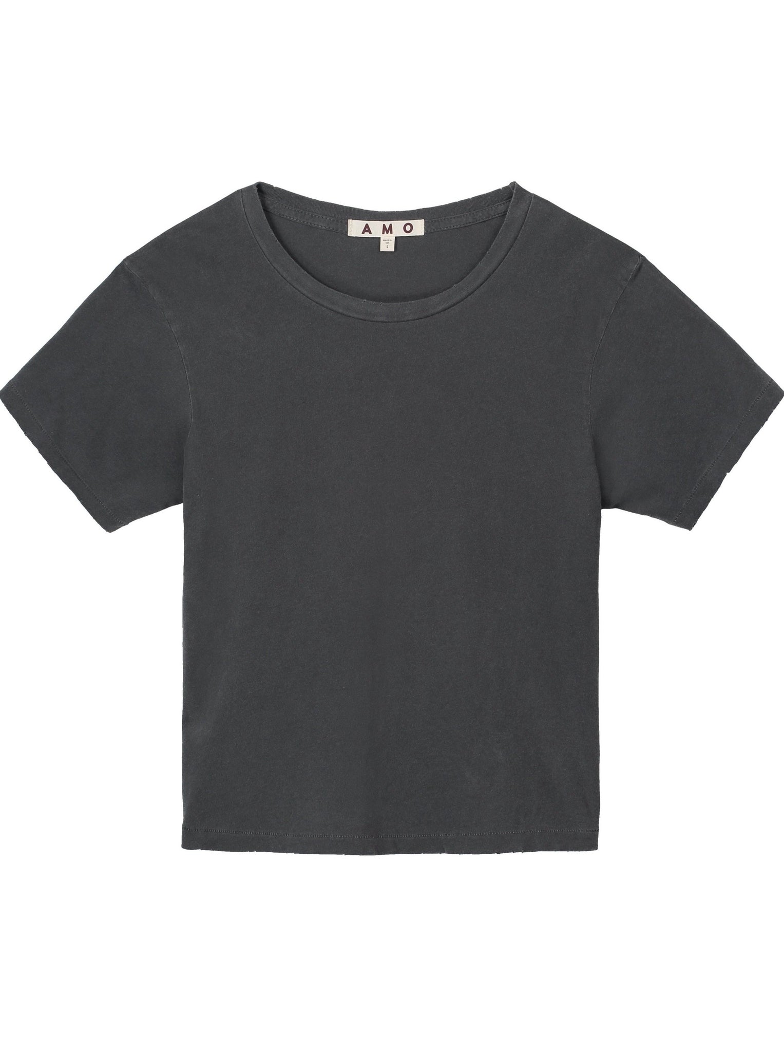 Classic women's tee with distressed edges. 