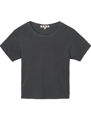 Classic women's tee with distressed edges. 