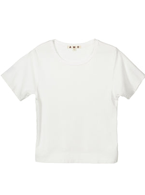 Classic women's tee with distressed edges. 