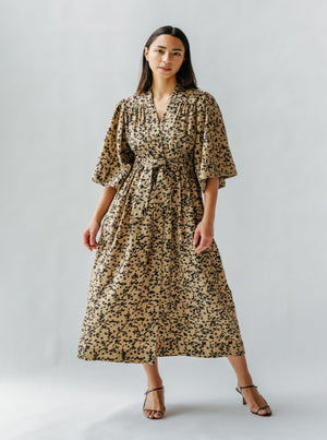 Kimono style maxi dress in gorgeous print